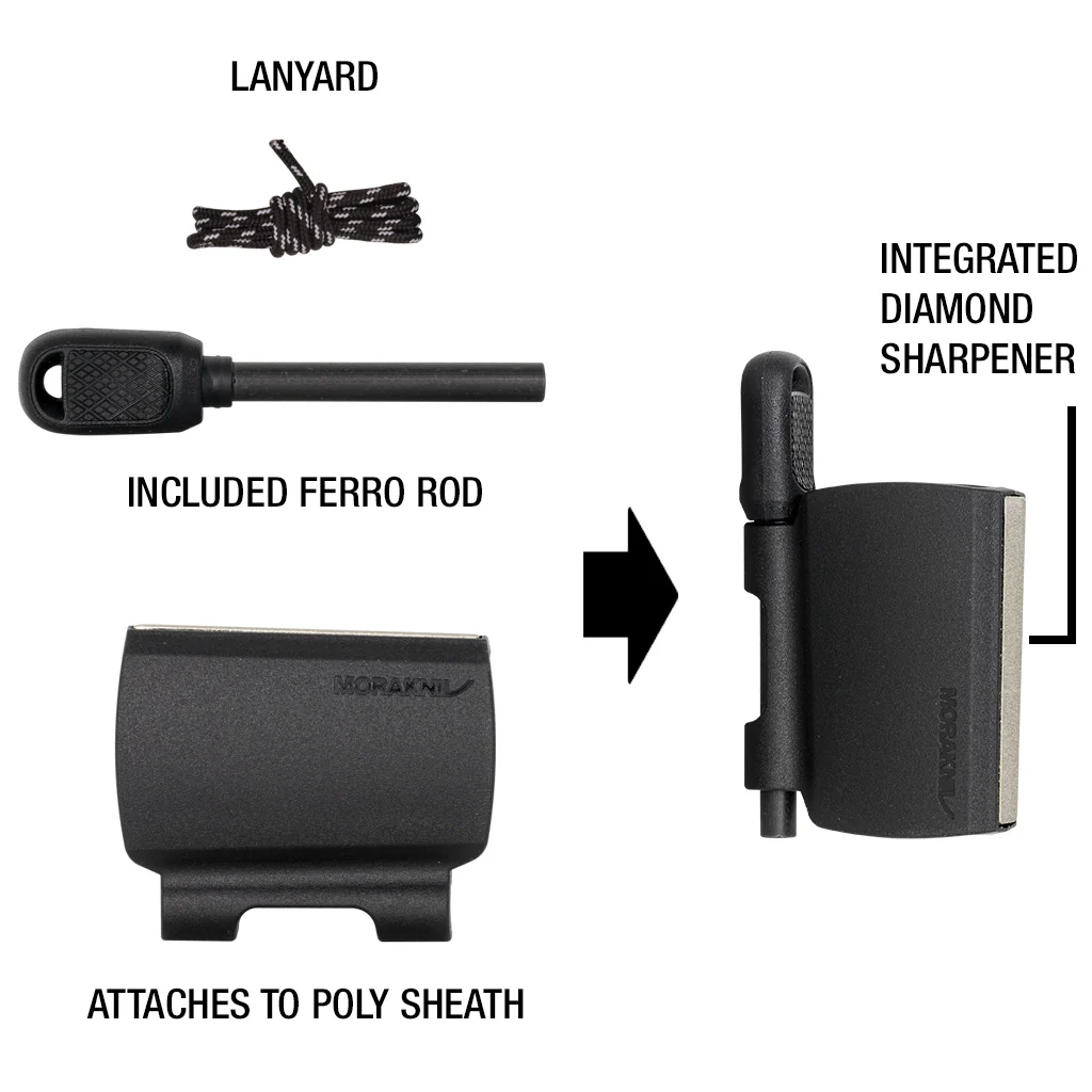 GARBERG - BLACK CARBON STEEL - W/ SURVIVAL KIT (C) - Image 3