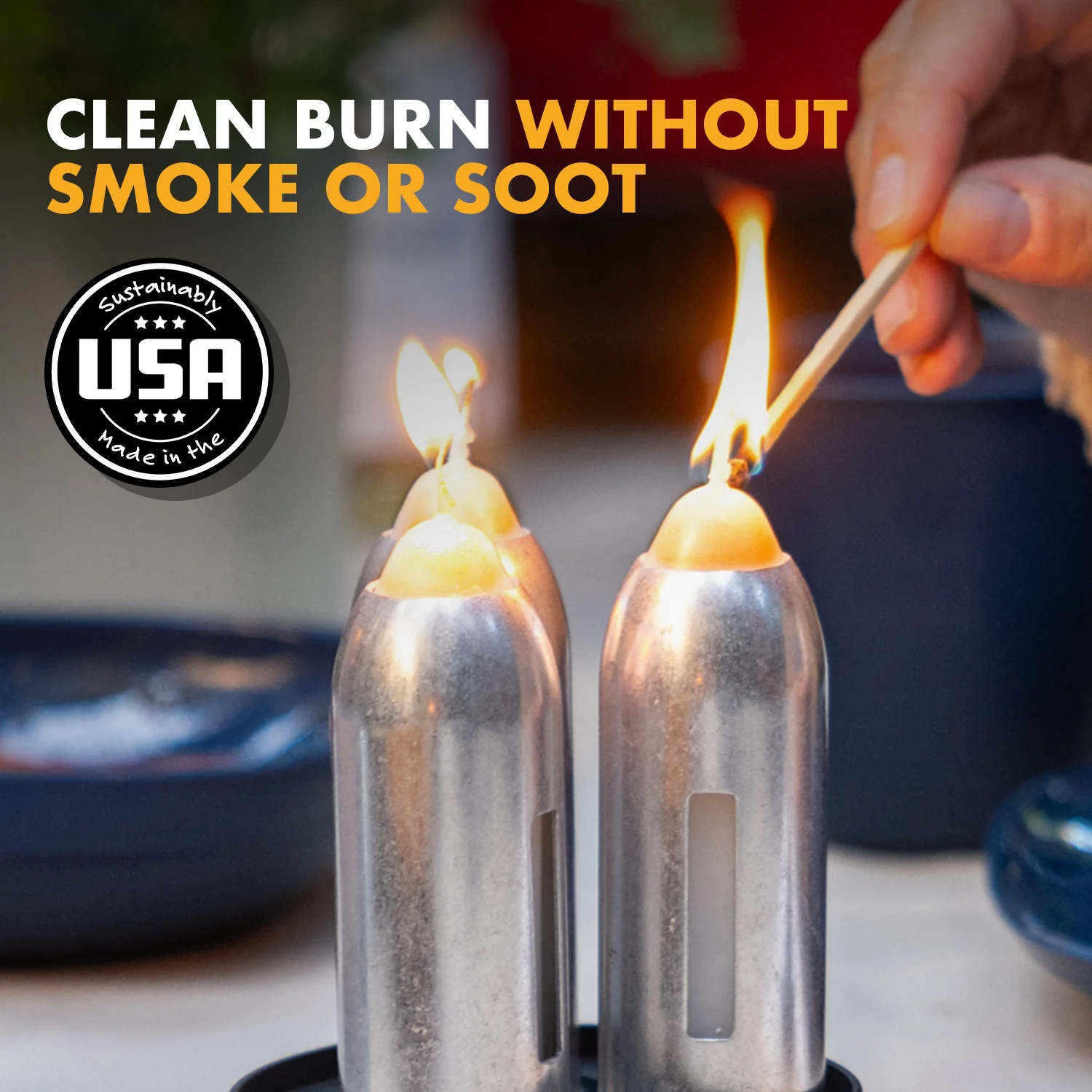 18-Hour Natural Beeswax Candles - 3 pack {Made in USA} - Image 4