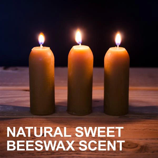 18-Hour Natural Beeswax Candles - 3 pack {Made in USA} - Image 7